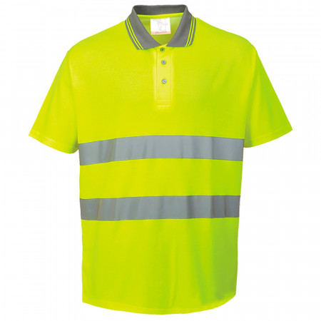 Tricou Polo signal Portwest S171, galben potrivit pentru sublimare